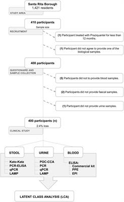 Assessment of the accuracy of 11 different diagnostic tests for the detection of Schistosomiasis mansoni in individuals from a Brazilian area of low endemicity using latent class analysis